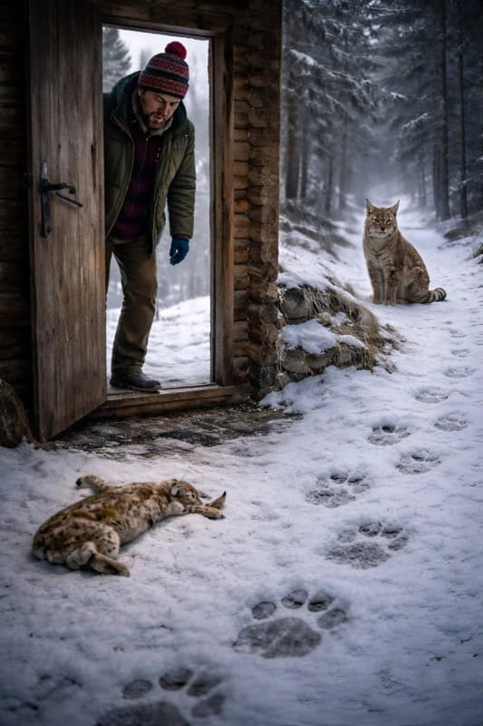 Лесник увидел рысь, висящую на огромной скале, и спас её: но то, что произошло потом, повергло мужчину в настоящий шок