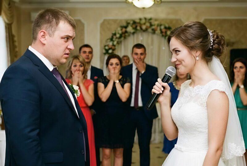 В день свадьбы мой будущий муж прямо у алтаря прошептал мне на ухо: «Твоя семья обанкротилась, зачем ты мне нужна без денег?»; Он ожидал, что я сломаюсь, но вместо этого я взяла микрофон и сказала то, от чего все были в ужасе